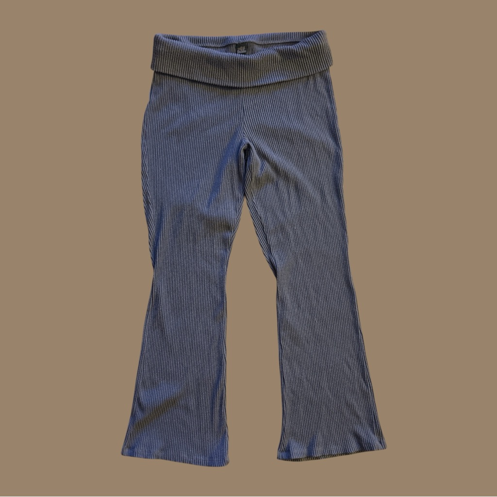 Wild Fable Dusty Blue Ribbed Flared Leggings